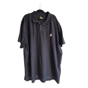 Carhartt Men Polo Shirt Original Fit Black 4XL